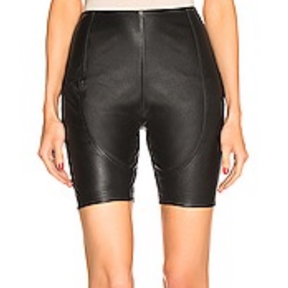 AREA leather bike short